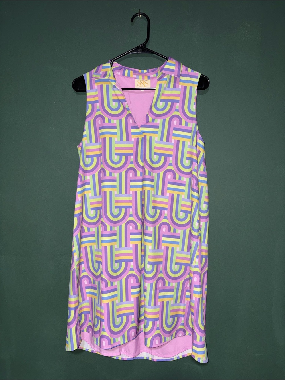 SSYS Elise Collared Sleeveless Dress In Purple Loopy - Picture 2 of 4